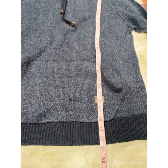 Cedar Wood State Long Sleeve Ribbed Pullover Drawstring Hooded Blue Mens Size XL - Picture 6 of 6